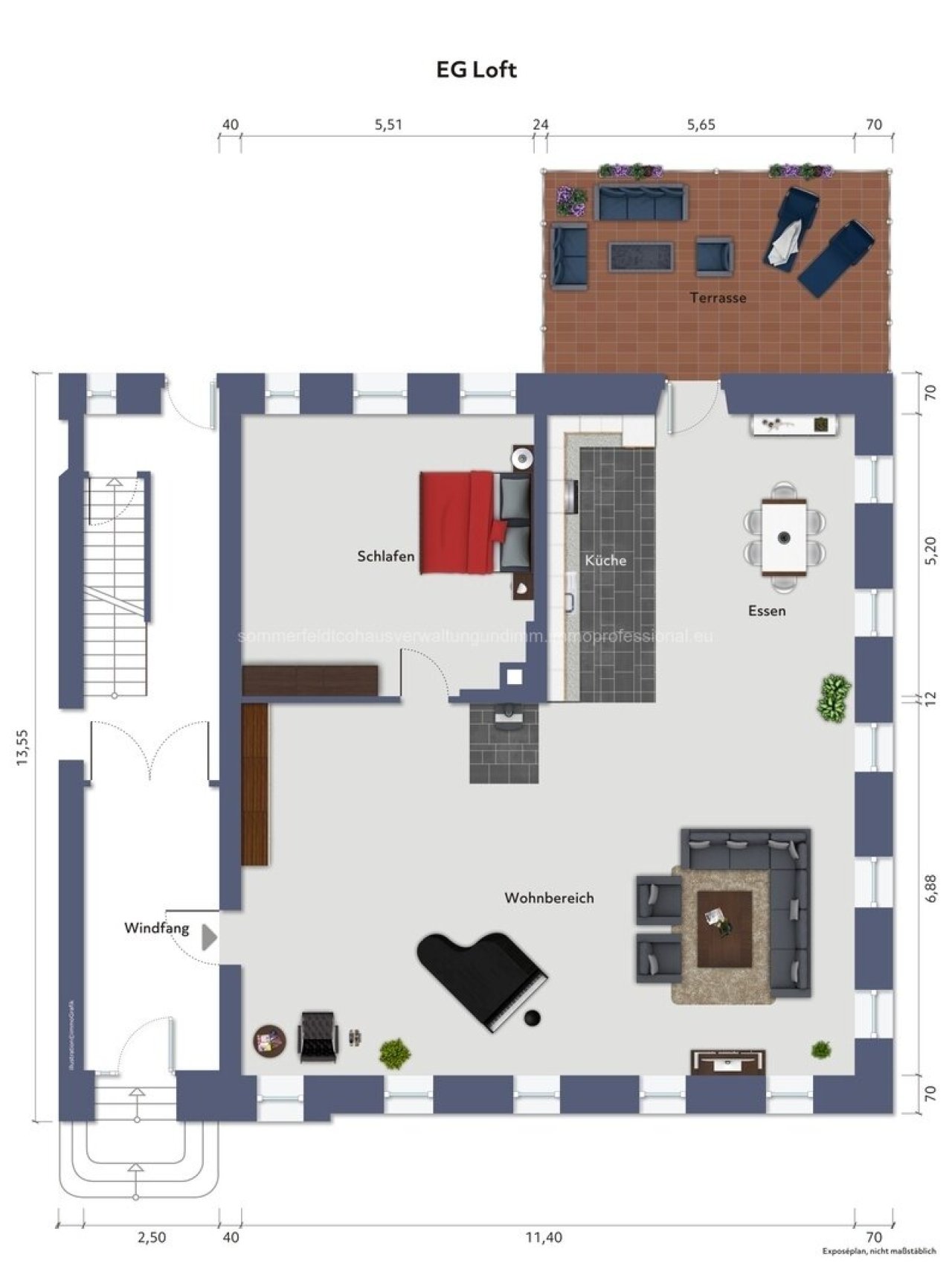 Loft möbliert. 135 m2 Loft möbliert. 135 m2
