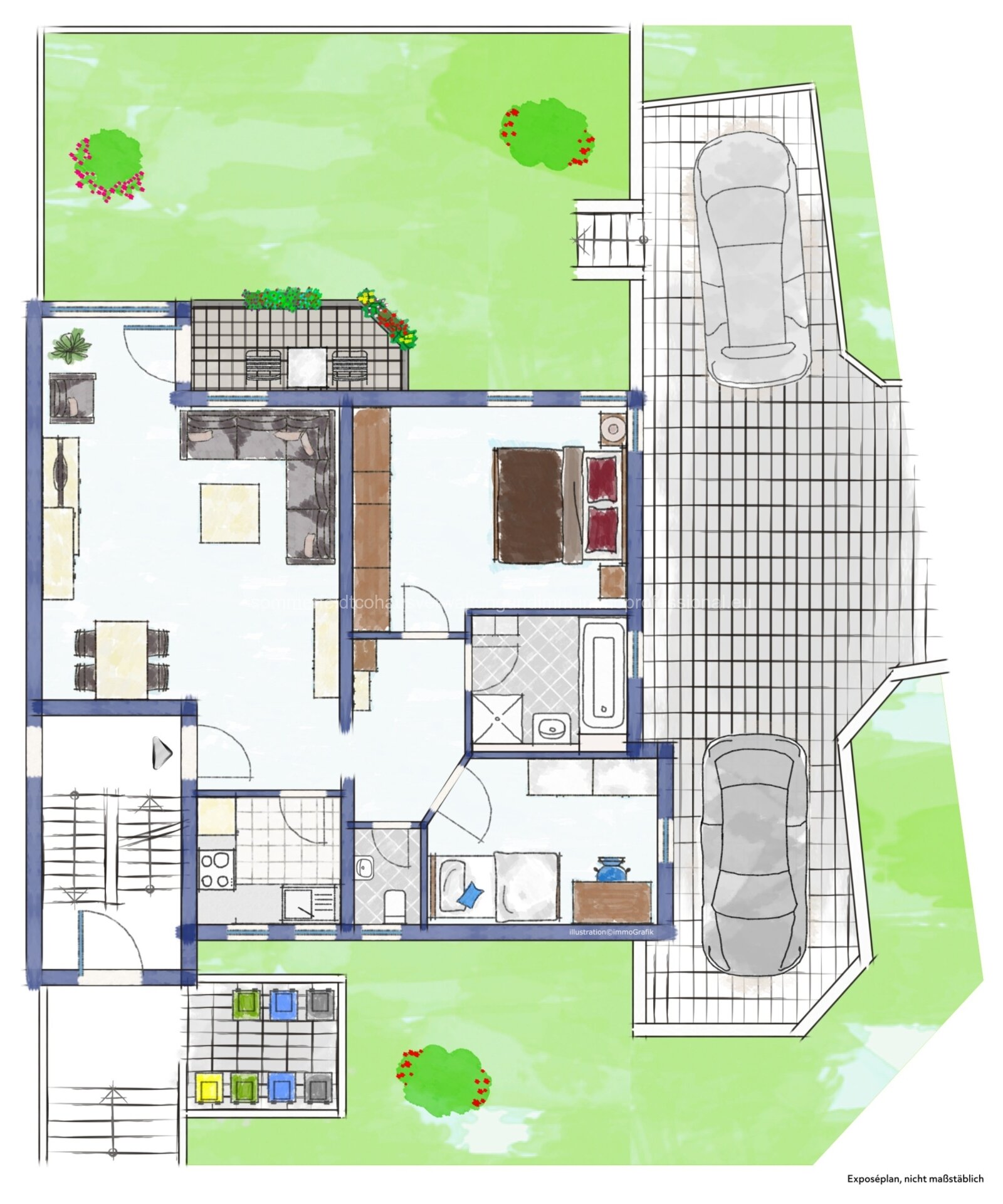 Grundriss möbliert Grundriss möbliert