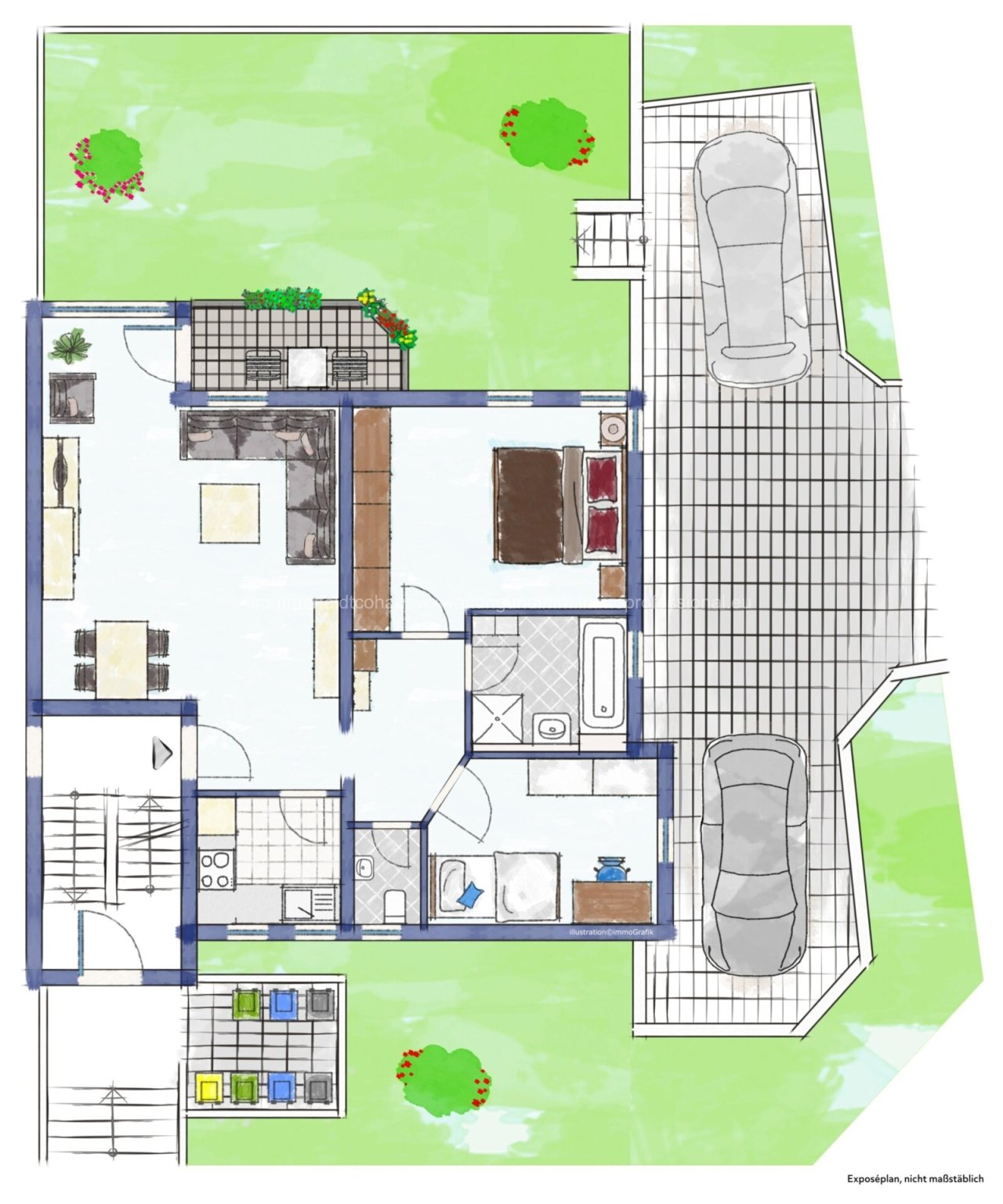 Grundriss möbliert Grundriss möbliert